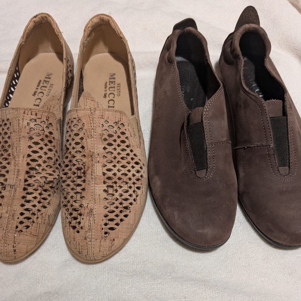 2 Pairs of Sesto Meucci Loafers size 7n